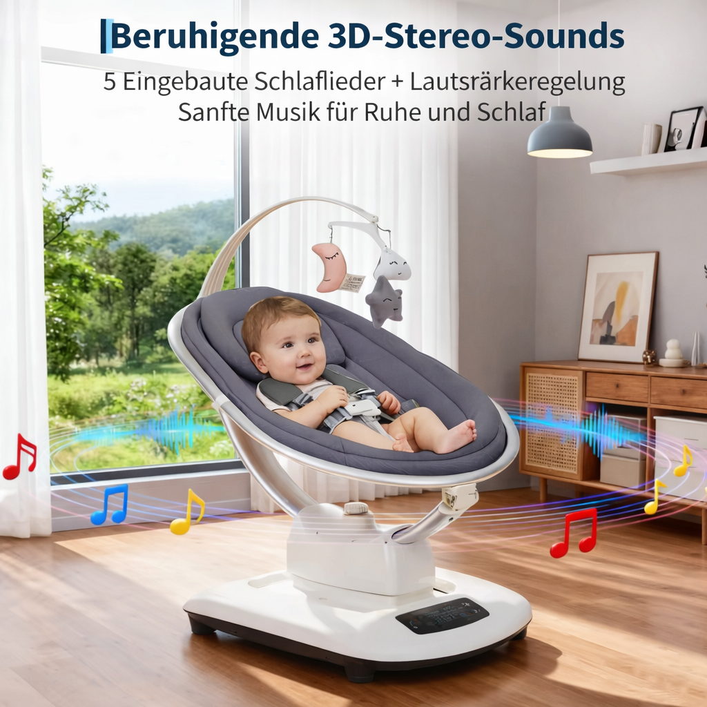 Premium Elektrische Babywippe – Geborgenheit wie in Mamas Armen