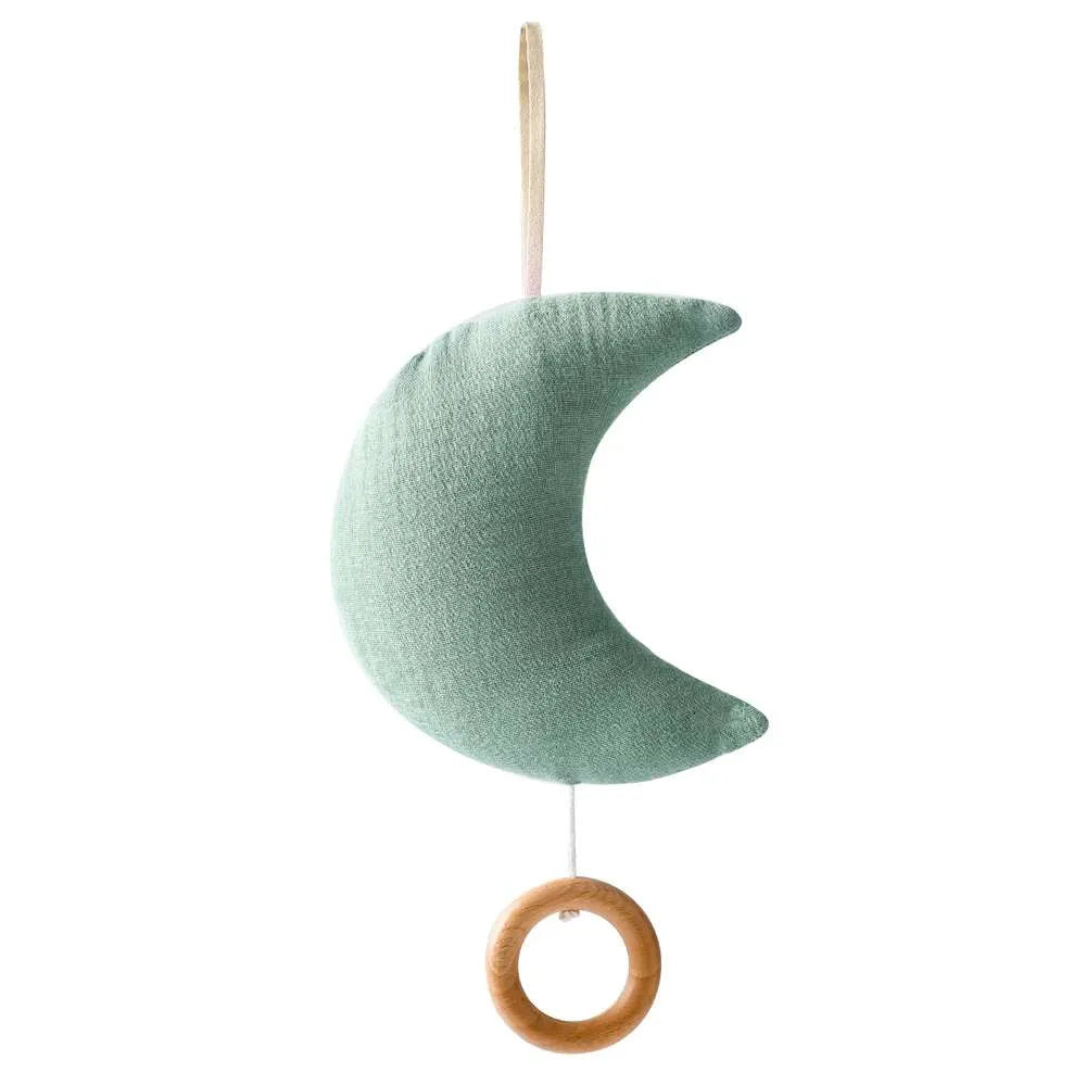 Musik-Hänge-Spielzeug aus Baumwolle & Buchenholz – beruhigend, natürlich & liebevoll handgefertigt
