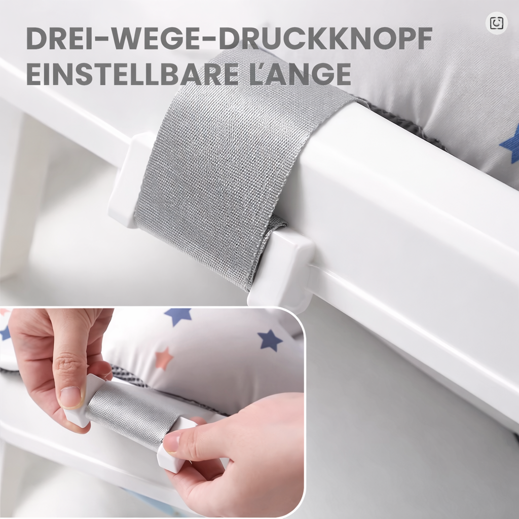 Tragbare, faltbare Babybadewanne mit Thermometer und schwimmendem Liegekissen